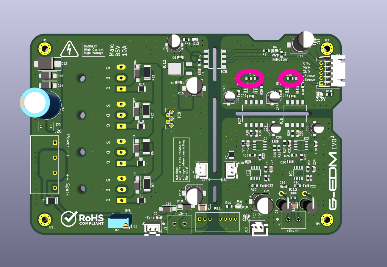R40 and R41 location on the board
